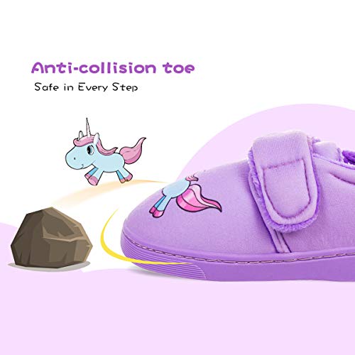 Kids Unicorn Slippers Purple