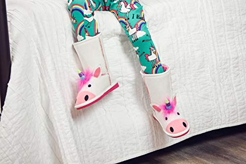 Unicorn White Slipper Boots For Girls