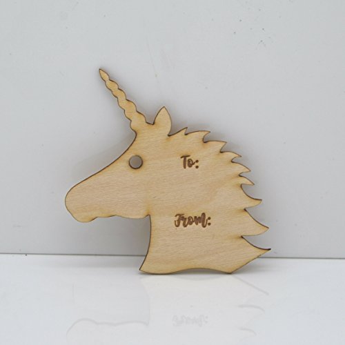 Set of 3 Unicorn Wooden Gift Tags - Christmas/Birthday Presents