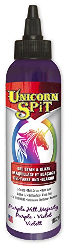 Unicorn SPiT Purple Stain, Gel Paint and Glaze in one for Wood, Glass, Metal and Fabric 118ml
