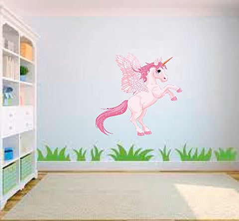 Flying Unicorn Wall Sticker Pink