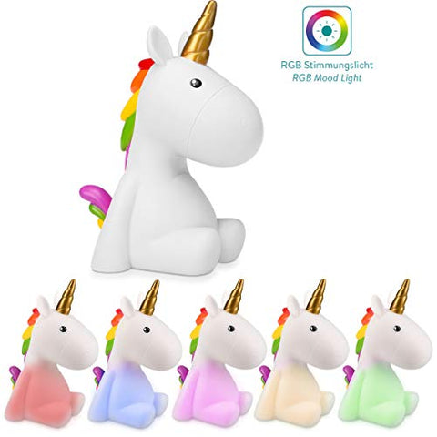 Colour Changing Unicorn Rechargeable Night Light Kids