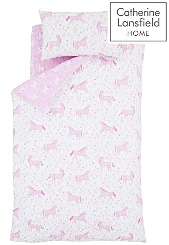 Double Unicorn Pink Duvet Cover 