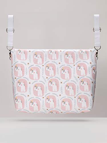 Buggy Organiser Shoulder Bag- Unicorn Design- White