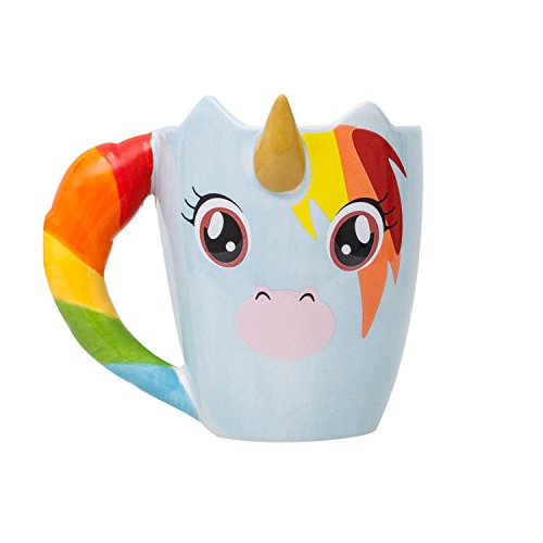 Unicorn face mug vibrant colours