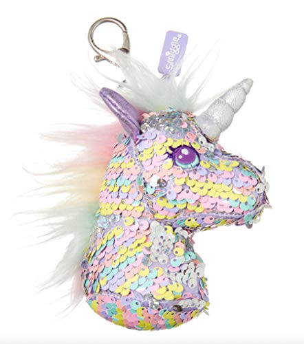 Smiggle Reversey Fluffy Unicorn Keyring | Bag Charm | Sequined 