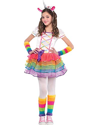 Child Girls New Rainbow Unicorn Costume (10-12yr)