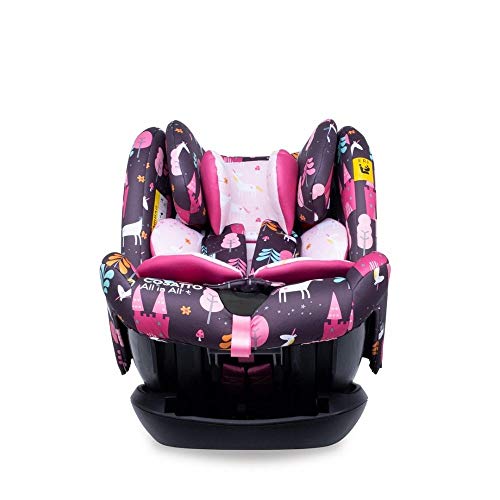 Cosatto All in All + Baby to Child Car Seat - Group 0+123, 0-36 kg, 0-12 years, ISOFIX, Extended Rear Facing, Anti-Escape, Reclines (Unicorn Land)