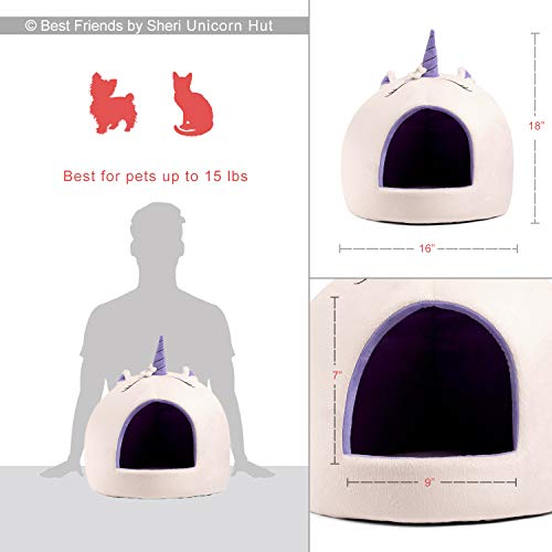 Unicorn Cat & Dog Bed For Pets Up to 12 lbs 