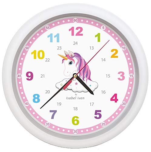 Children's Unicorn Wall Clock Multicoloured 