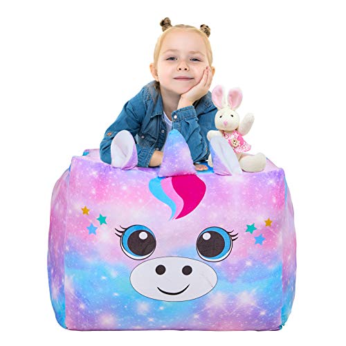 Unicorn Bean Bag Cover | Gaming Chair | 61 x 61 CM | Cover | Pink, Purple & Blue 