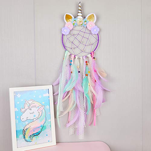 Multicoloured Unicorn Dreamcatcher | Wall Hanging 