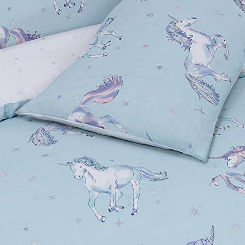 Duck Egg Unicorn Double Duvet Cover Set