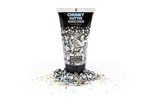 Chunky Unicorn Holographic Glitter Face Gels 50ml | Silver