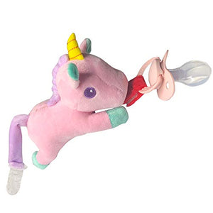 Pink Unicorn Plush Dummy Holder 