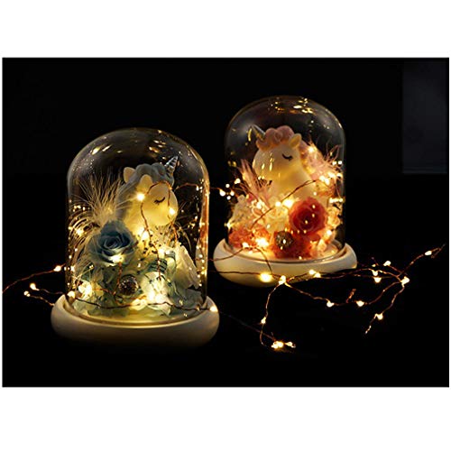 LED Unicorn Glass Dome Gift 