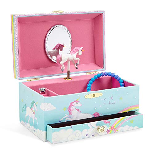 Musical unicorn jewellery box with drawers kids 