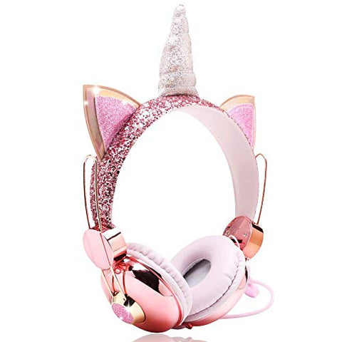 Unicorn Kids Headphones For Girls, Children | Sparkly Unicorn Headband