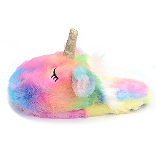 Rainbow Unicorn Slippers Ladies Women's