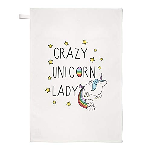 Crazy Unicorn Lady Tea Towel | Dish Cloth