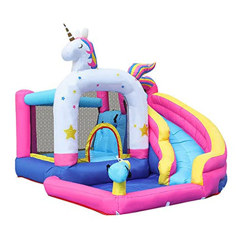 Inflatable Unicorn Bouncy Castle | With Slide | Trampoline | For Kids 