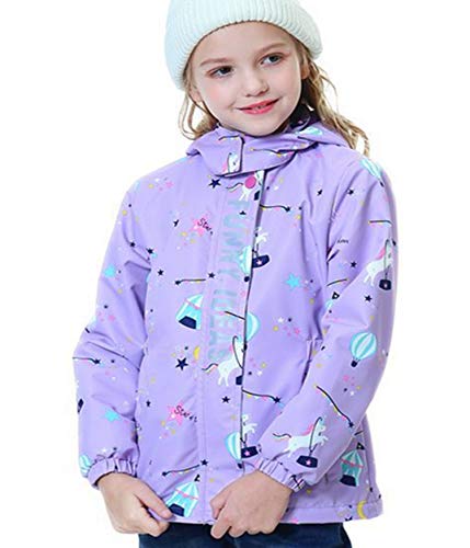 Girls Unicorn Raincoat Waterproof Jacket 