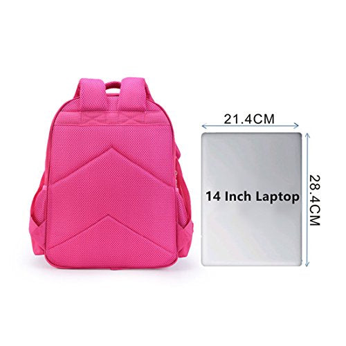 Unicorn School Bag Backpack Reverse Side Pink