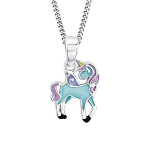 Princess Unicorn Childrens Necklace  925 Sterling Silver