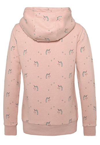 Sublevel Women’s All-Over Unicorn Print Hoodie | Hooded Unicorn Sweatshirt, Loungewear Light-Rose