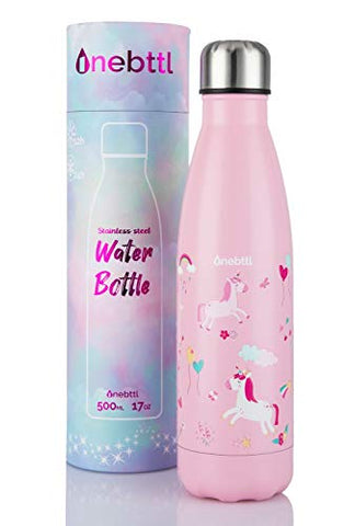 Onebttl Unicorn Gifts | Kids Water Bottle | 17oz/500ml 
