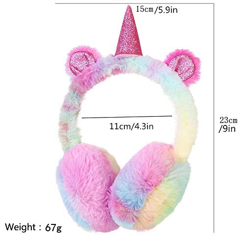 Cute Unicorn Ear Muffs For Kids | Girls Winter Unicorn Ear Warmers | Pink