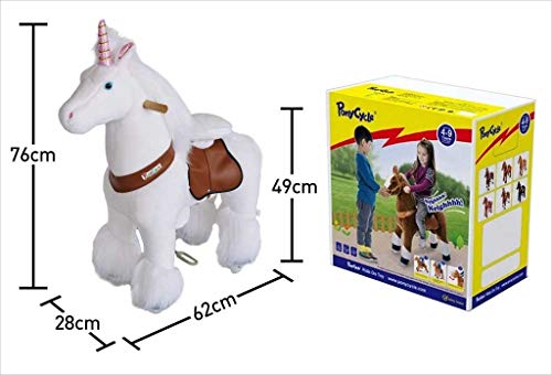 Ponycycle Unicorn Toy Ride on Pony Unicorn - Size Medium