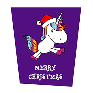 Unicorn Christmas Card | Purple Rainbow 