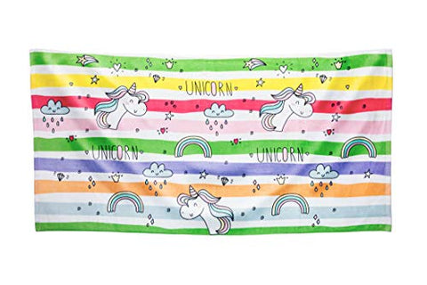 Kid’s Unicorn Beach Towel | Thick, Plush, Ultra Soft | Large 75 x 150 CM | Cotton | Todd Linens