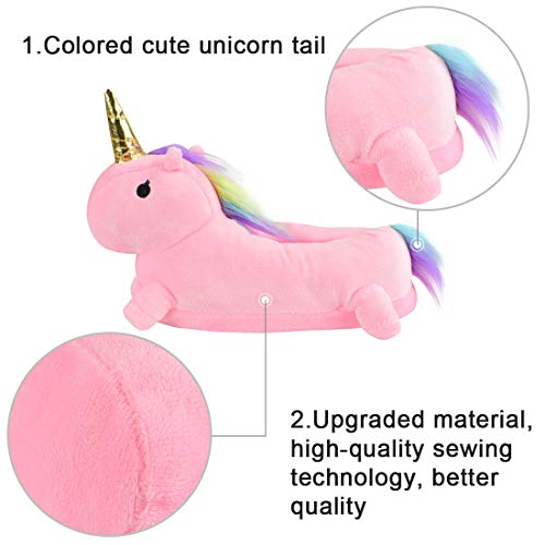 Unicorn Slippers For Women | Soft Cosy Plush | Pink
