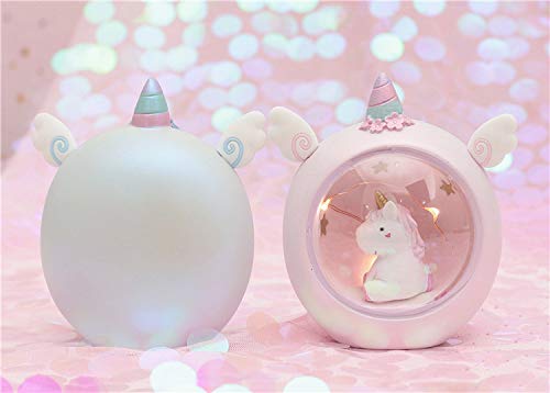  Ceramic Unicorn Night Light For Nursery or Toddlers Bedroom - Pink and Blue