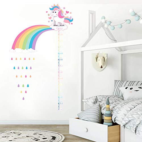 Unicorn Height Chart Wall Stickers 