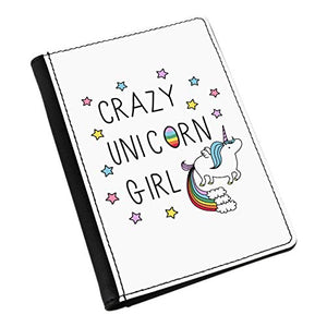 Crazy Unicorn Girl Passport Holder Cover
