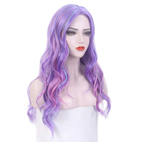 Fancy Dress Lilac Long Haired Wig 
