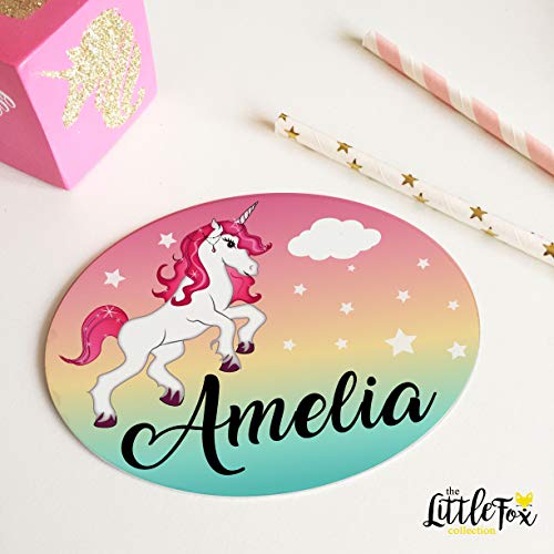 Personalised metal unicorn door sign stick on