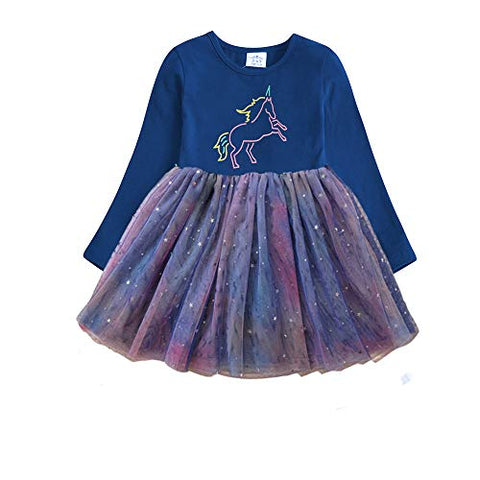 Blue Unicorn Tutu Skirt Dress With Top