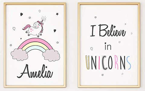 Galaxy Unicorns Posters | 4 Set For Girls | A3 Size