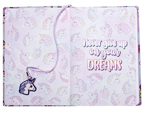 FRINGOO Personalised Unicorn Weekly Planner for Kids and Teenagers Secret Diary
