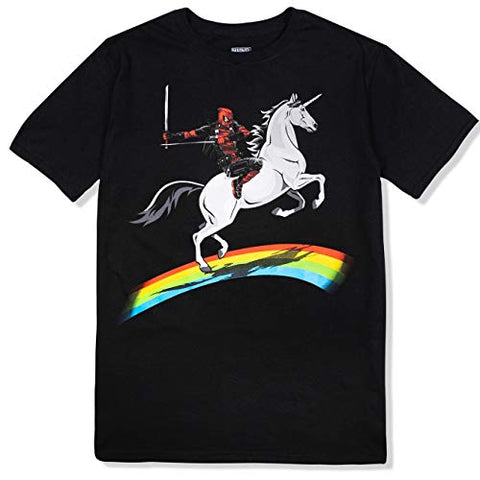Marvel Deadpool Riding A Unicorn T-Shirt 