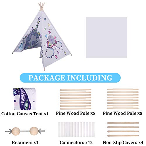 Kids Unicorn Teepee | Portable Play Tent For Children | Unicorn Design