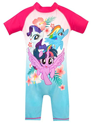 My Little Pony Girls Twilight Sparkle Rainbow Dash Rarity Swimsuit Pink Unicorn
