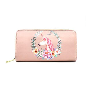 Ladies Floral Unicorn Purse | Pink | Women's