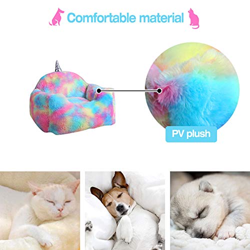 Soft Fluffy Unicorn Pet Bed