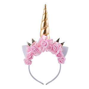 JasmineLi Unicorn Headband Kids Cat Ear Hair Hoop Birthday Xmas Party Cosplay
