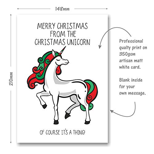 Unicorn Christmas Card 